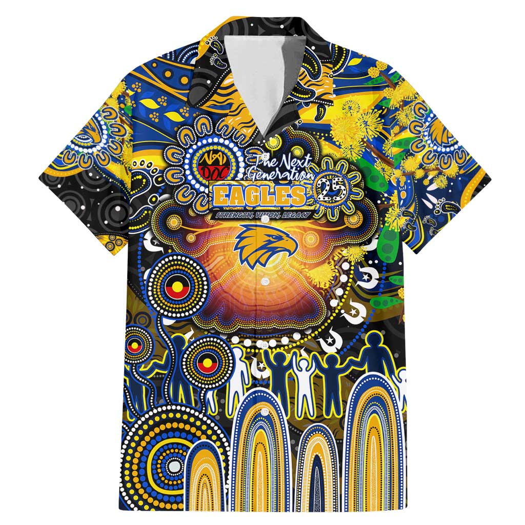 Personalised NAIDOC Week 2025 Eagles Football Family Matching Mermaid Dress and Hawaiian Shirt Aboriginal Dot Painting