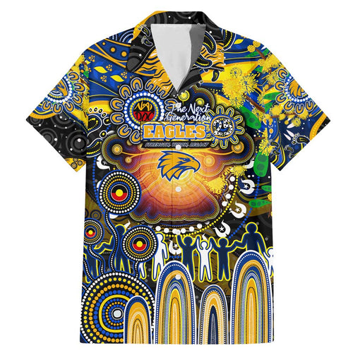 Personalised NAIDOC Week 2025 Eagles Football Family Matching Mermaid Dress and Hawaiian Shirt Aboriginal Dot Painting