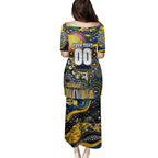 Personalised NAIDOC Week 2025 Eagles Football Family Matching Puletasi and Hawaiian Shirt Aboriginal Dot Painting