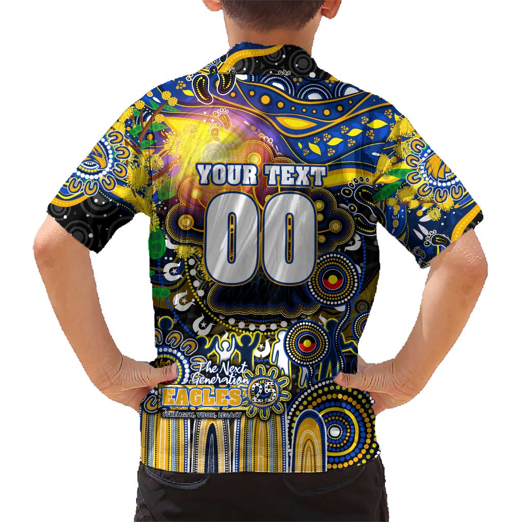 Personalised NAIDOC Week 2025 Eagles Football Family Matching Short Sleeve Bodycon Dress and Hawaiian Shirt Aboriginal Dot Painting