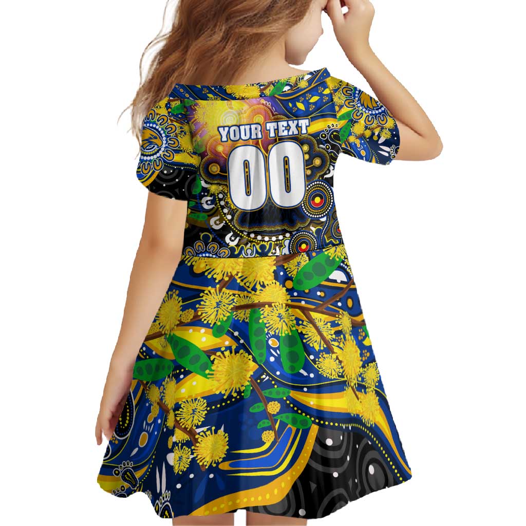 Personalised NAIDOC Week 2025 Eagles Football Family Matching Short Sleeve Bodycon Dress and Hawaiian Shirt Aboriginal Dot Painting