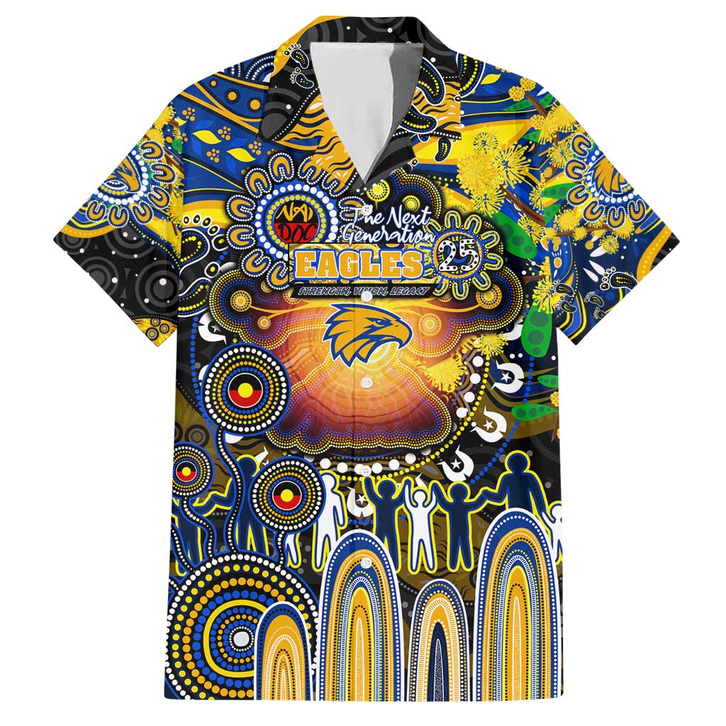 Personalised NAIDOC Week 2025 Eagles Football Family Matching Short Sleeve Bodycon Dress and Hawaiian Shirt Aboriginal Dot Painting