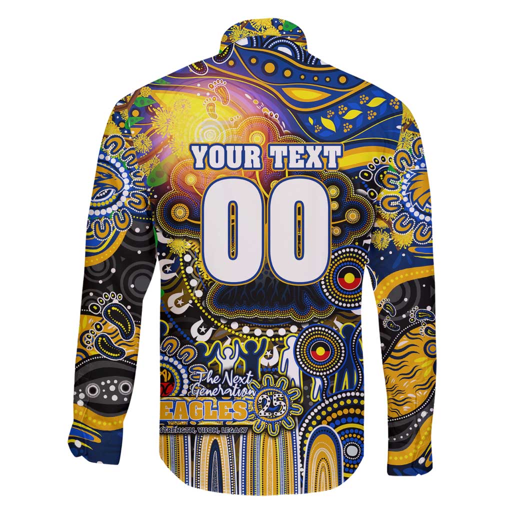 Personalised NAIDOC Week 2025 Eagles Football Family Matching Short Sleeve Bodycon Dress and Hawaiian Shirt Aboriginal Dot Painting
