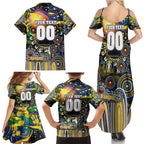 Personalised NAIDOC Week 2025 Eagles Football Family Matching Summer Maxi Dress and Hawaiian Shirt Aboriginal Dot Painting