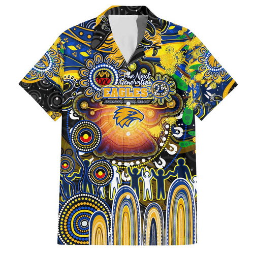 Personalised NAIDOC Week 2025 Eagles Football Hawaiian Shirt Aboriginal Dot Painting