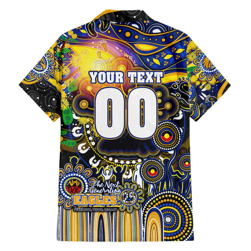 Personalised NAIDOC Week 2025 Eagles Football Hawaiian Shirt Aboriginal Dot Painting