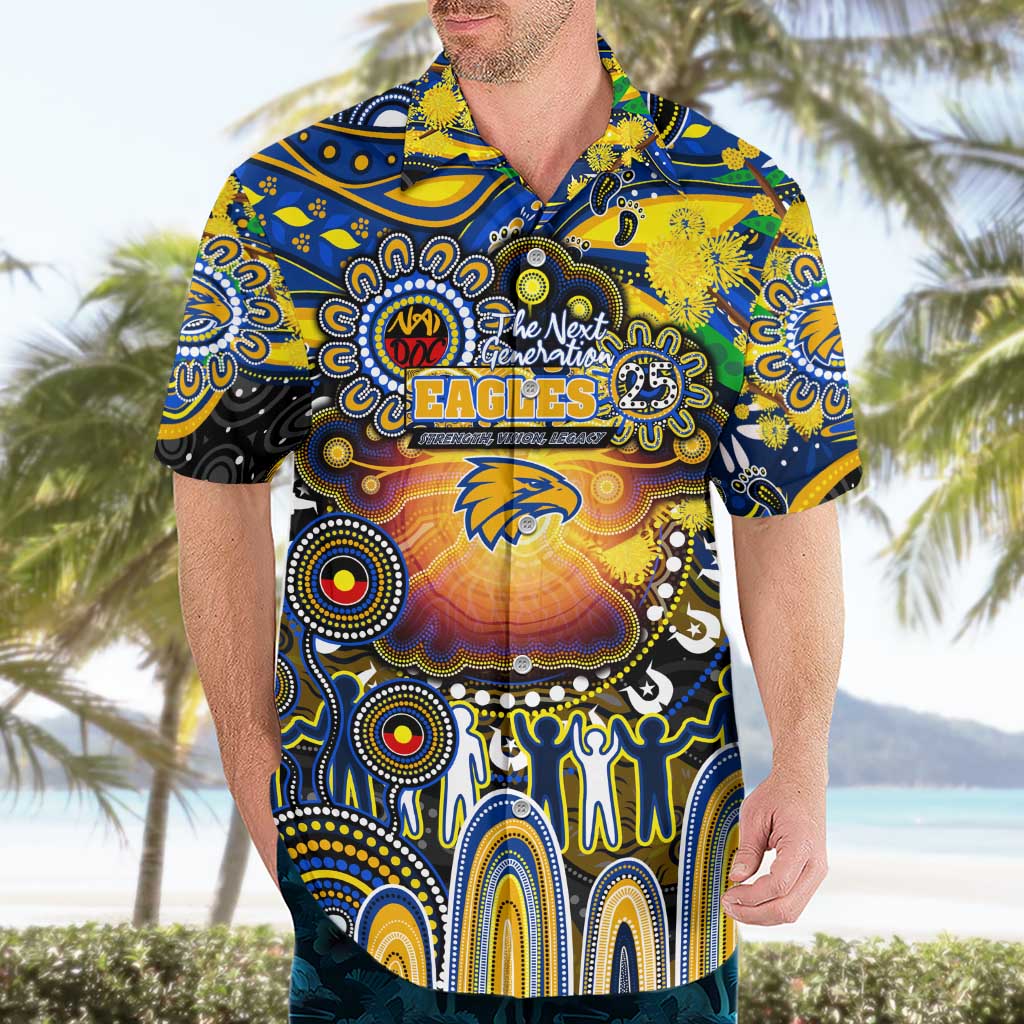 Personalised NAIDOC Week 2025 Eagles Football Hawaiian Shirt Aboriginal Dot Painting