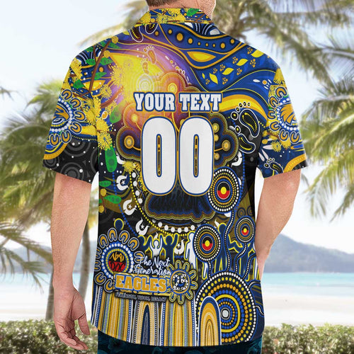 Personalised NAIDOC Week 2025 Eagles Football Hawaiian Shirt Aboriginal Dot Painting