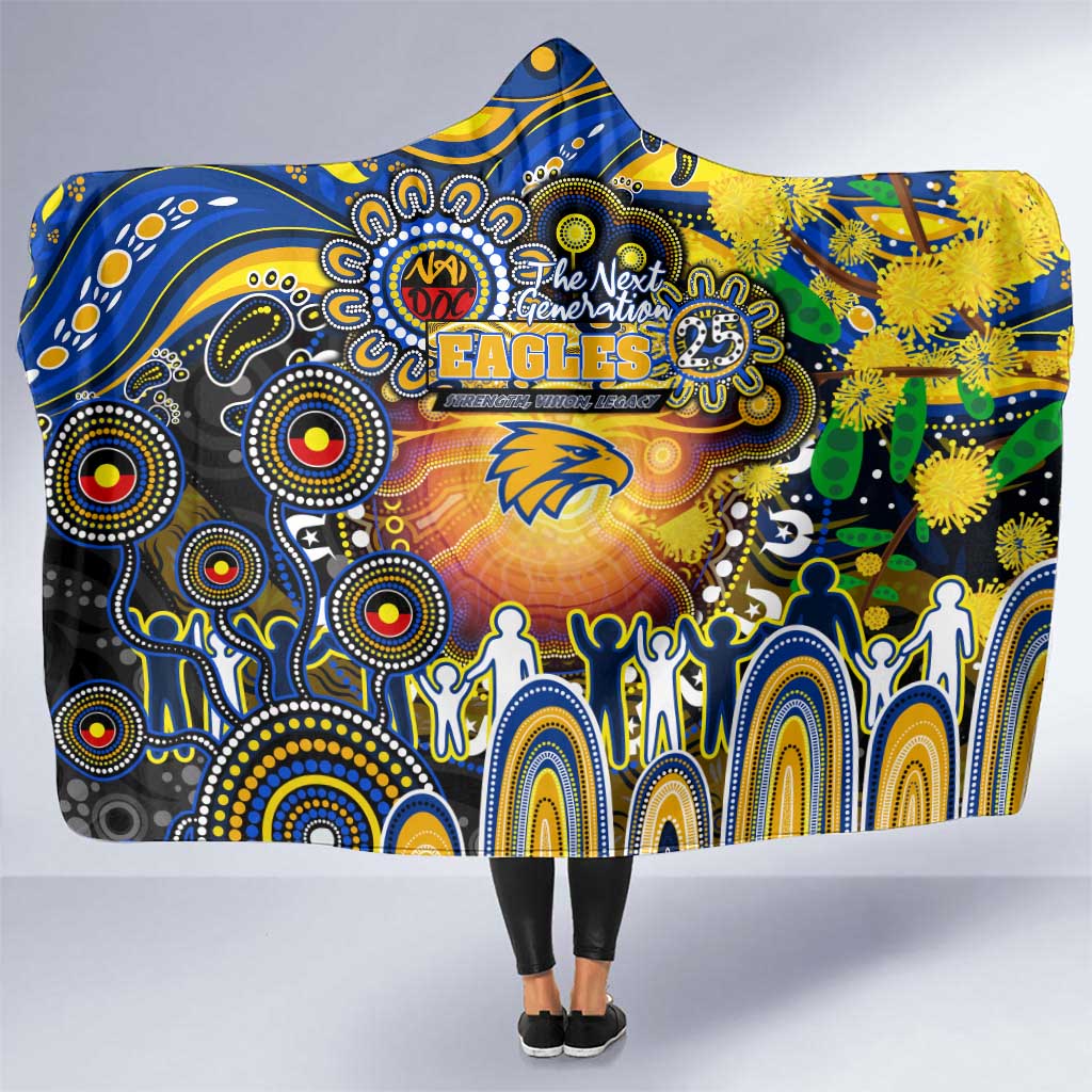 NAIDOC Week 2025 Eagles Football Hooded Blanket Aboriginal Dot Painting