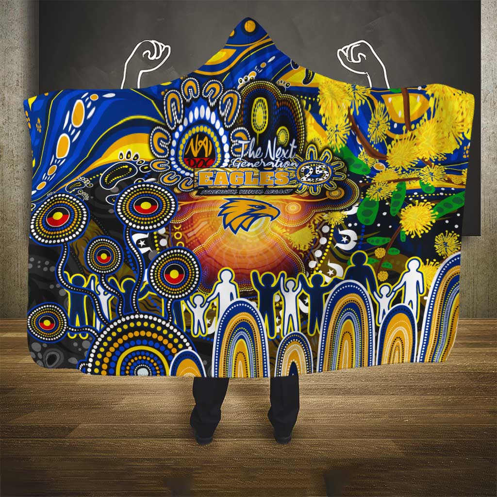 NAIDOC Week 2025 Eagles Football Hooded Blanket Aboriginal Dot Painting