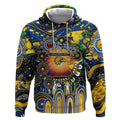 Personalised NAIDOC Week 2025 Eagles Football Hoodie Aboriginal Dot Painting