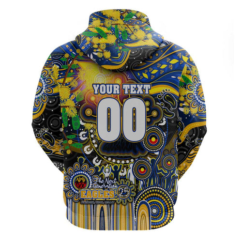 Personalised NAIDOC Week 2025 Eagles Football Hoodie Aboriginal Dot Painting
