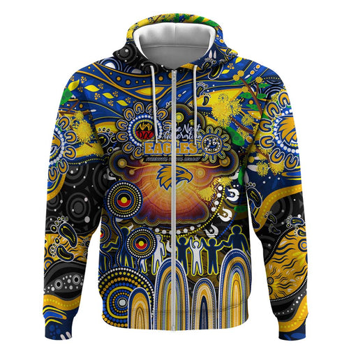Personalised NAIDOC Week 2025 Eagles Football Hoodie Aboriginal Dot Painting