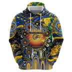 Personalised NAIDOC Week 2025 Eagles Football Hoodie Aboriginal Dot Painting