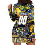 Personalised NAIDOC Week 2025 Eagles Football Hoodie Dress Aboriginal Dot Painting