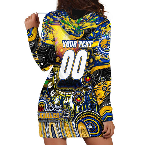Personalised NAIDOC Week 2025 Eagles Football Hoodie Dress Aboriginal Dot Painting