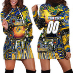 Personalised NAIDOC Week 2025 Eagles Football Hoodie Dress Aboriginal Dot Painting