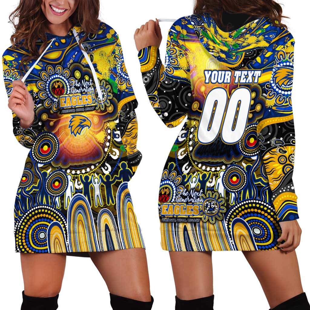 Personalised NAIDOC Week 2025 Eagles Football Hoodie Dress Aboriginal Dot Painting