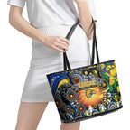 NAIDOC Week 2025 Eagles Football Leather Tote Bag Aboriginal Dot Painting