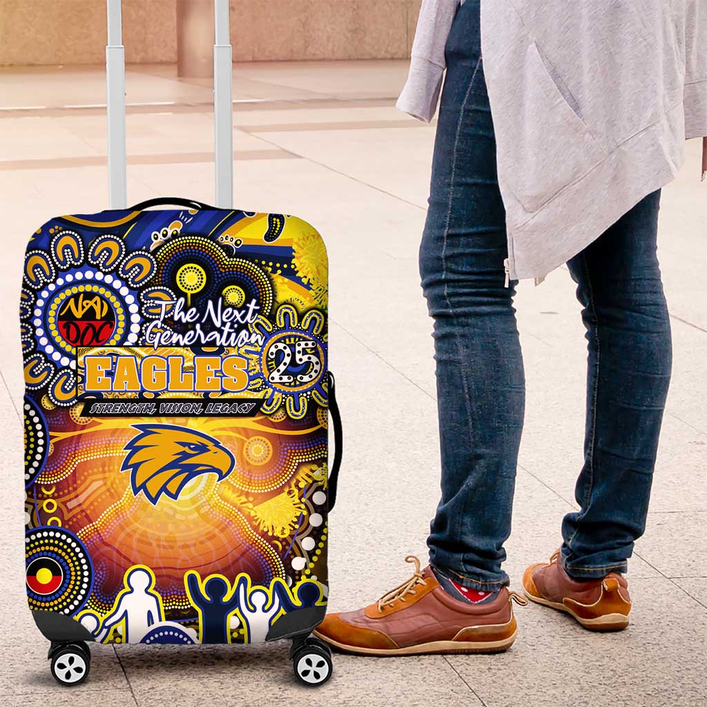 NAIDOC Week 2025 Eagles Football Luggage Cover Aboriginal Dot Painting