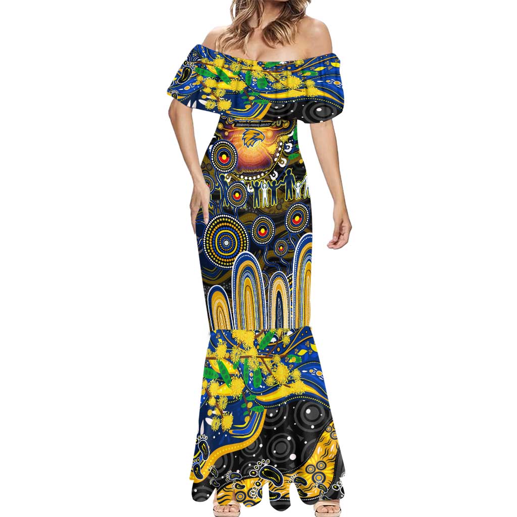 Personalised NAIDOC Week 2025 Eagles Football Mermaid Dress Aboriginal Dot Painting