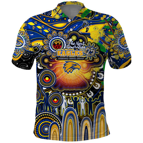 Personalised NAIDOC Week 2025 Eagles Football Polo Shirt Aboriginal Dot Painting