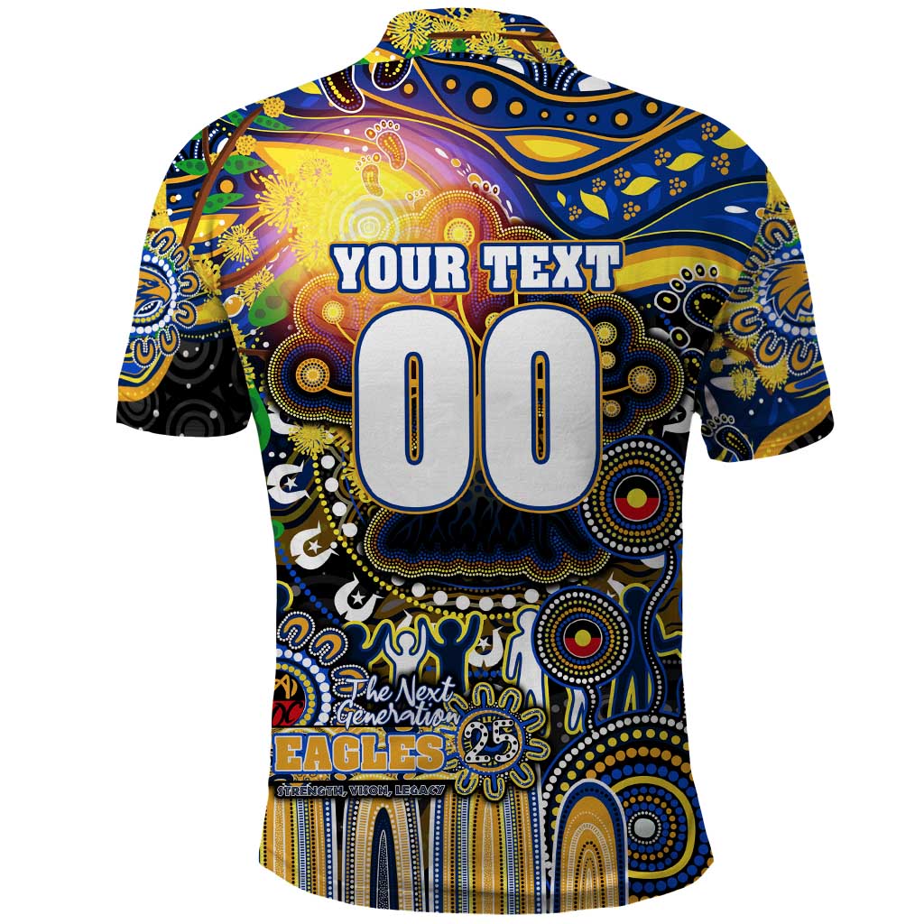 Personalised NAIDOC Week 2025 Eagles Football Polo Shirt Aboriginal Dot Painting