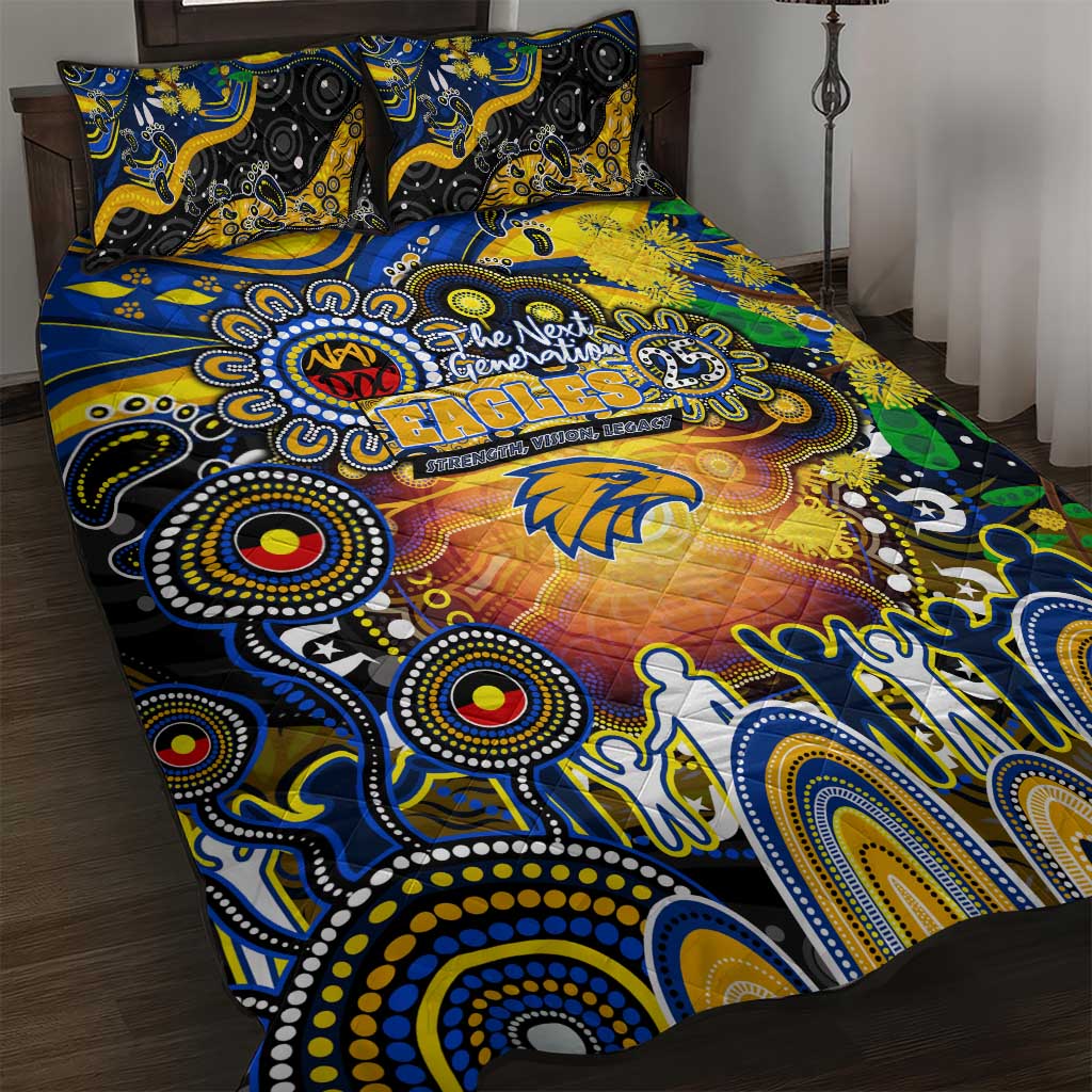 NAIDOC Week 2025 Eagles Football Quilt Bed Set Aboriginal Dot Painting