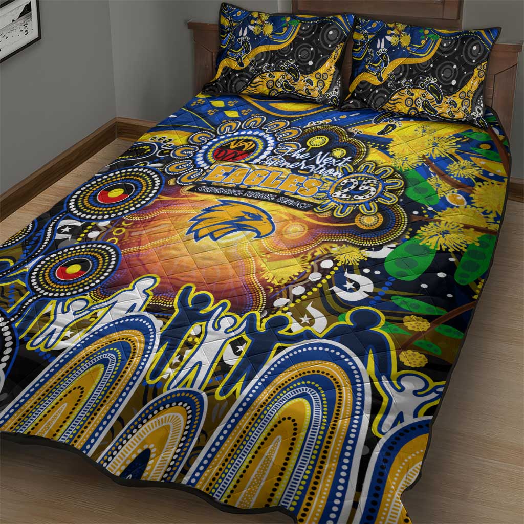 NAIDOC Week 2025 Eagles Football Quilt Bed Set Aboriginal Dot Painting