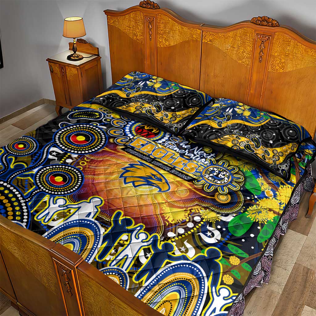 NAIDOC Week 2025 Eagles Football Quilt Bed Set Aboriginal Dot Painting