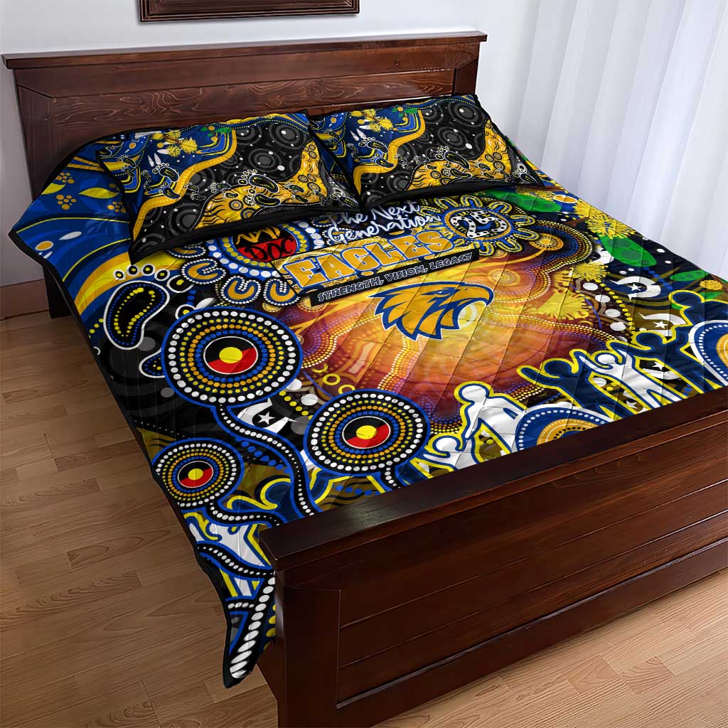 NAIDOC Week 2025 Eagles Football Quilt Bed Set Aboriginal Dot Painting