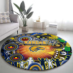 NAIDOC Week 2025 Eagles Football Round Carpet Aboriginal Dot Painting