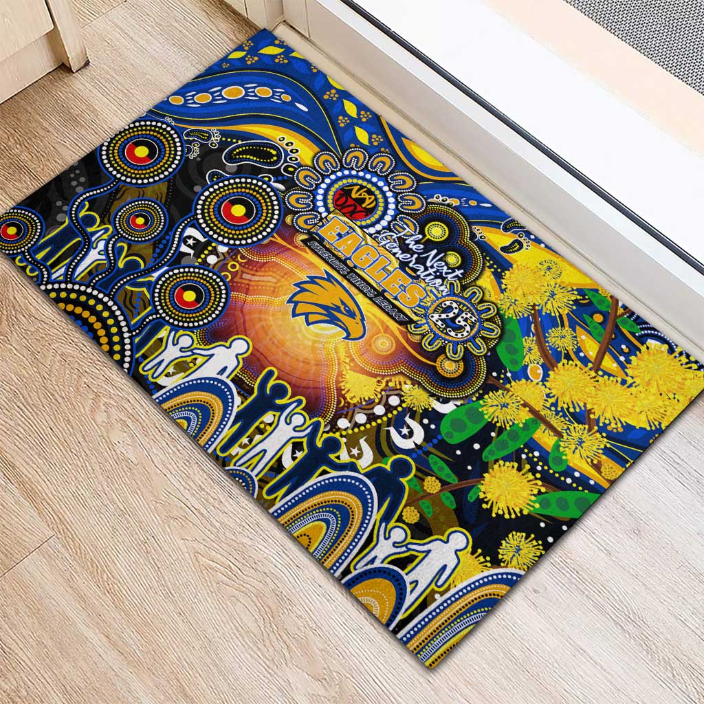 NAIDOC Week 2025 Eagles Football Rubber Doormat Aboriginal Dot Painting