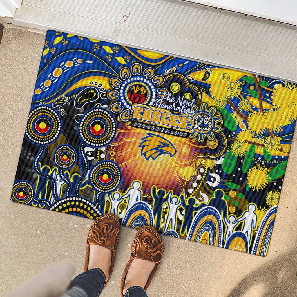 NAIDOC Week 2025 Eagles Football Rubber Doormat Aboriginal Dot Painting