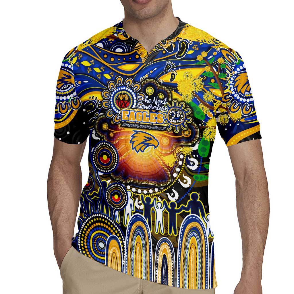 Personalised NAIDOC Week 2025 Eagles Football Rugby Jersey Aboriginal Dot Painting