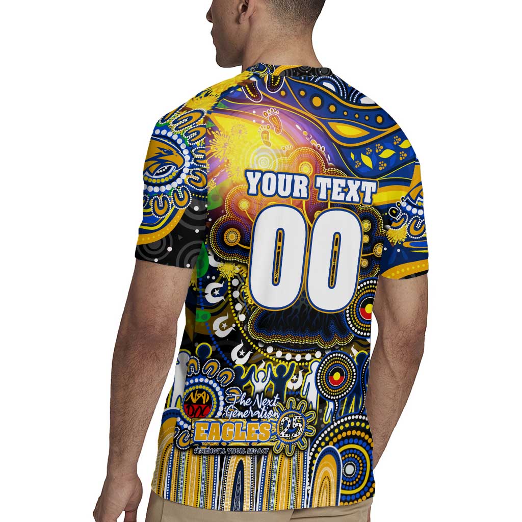 Personalised NAIDOC Week 2025 Eagles Football Rugby Jersey Aboriginal Dot Painting