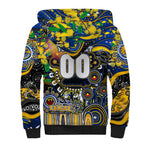 Personalised NAIDOC Week 2025 Eagles Football Sherpa Hoodie Aboriginal Dot Painting