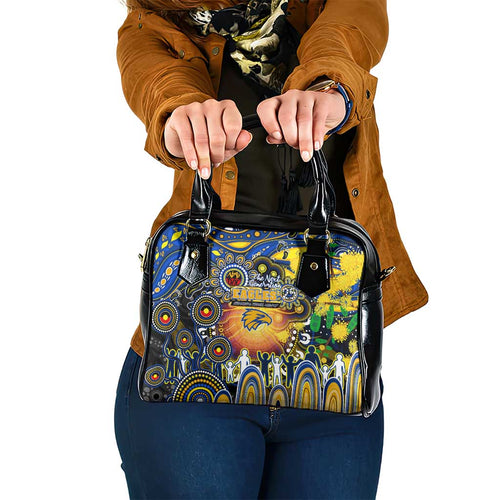 NAIDOC Week 2025 Eagles Football Shoulder Handbag Aboriginal Dot Painting
