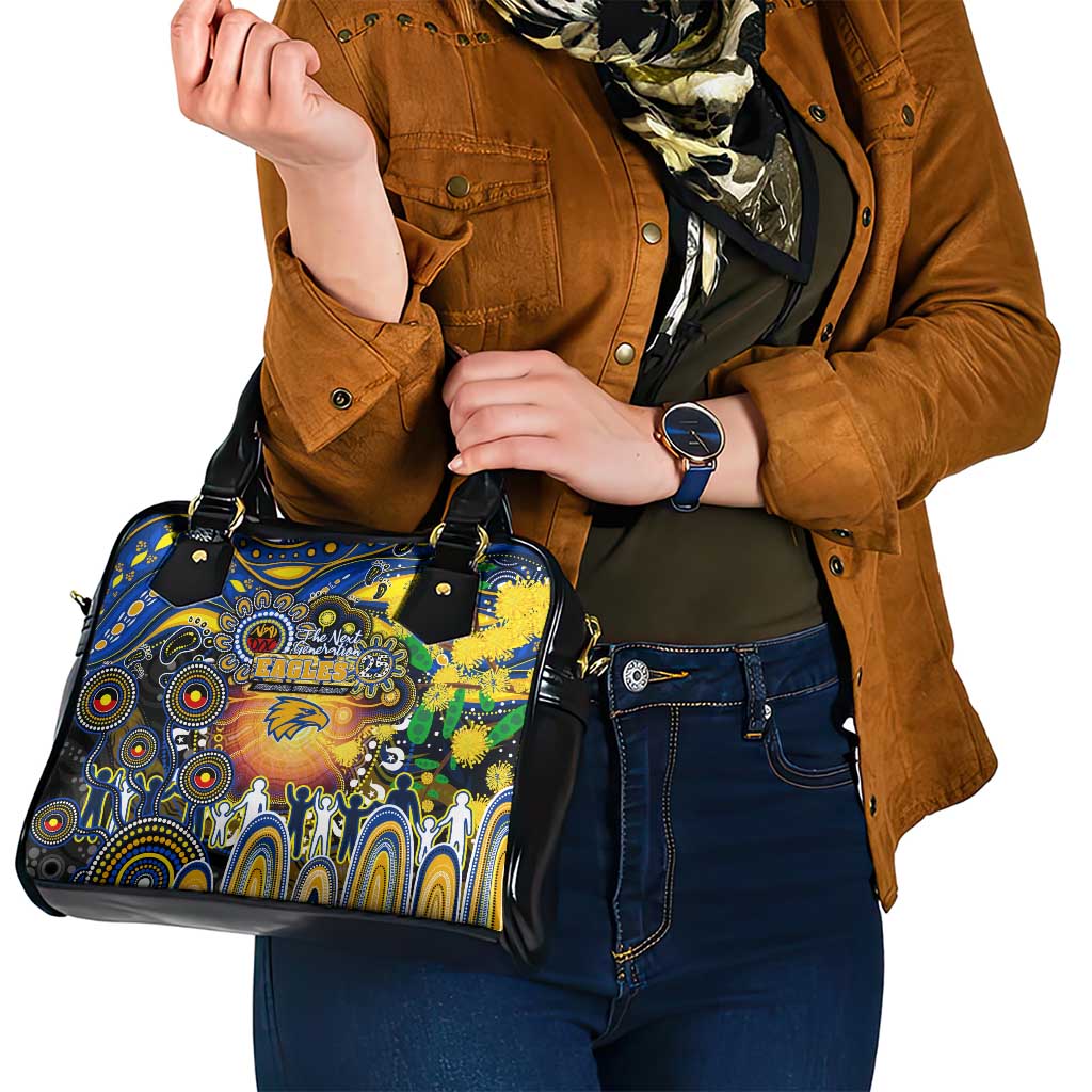 NAIDOC Week 2025 Eagles Football Shoulder Handbag Aboriginal Dot Painting