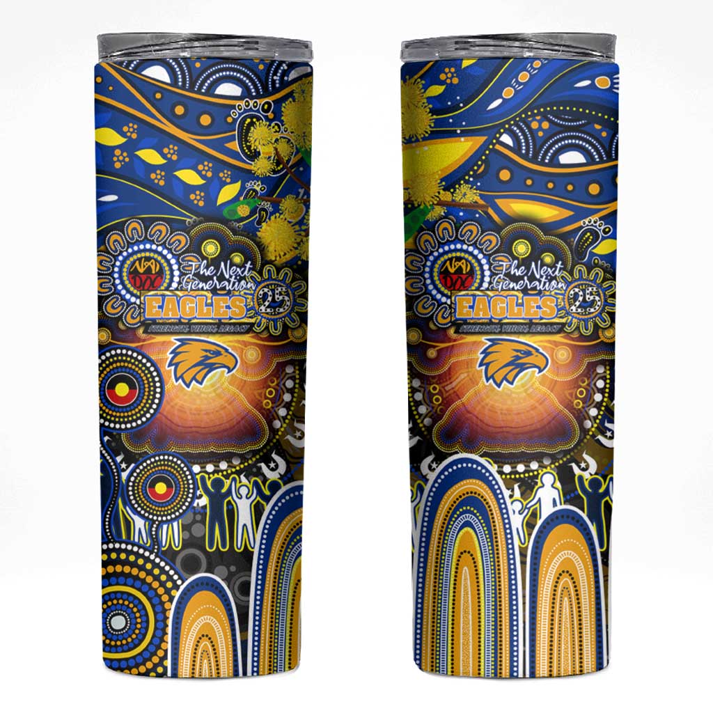 NAIDOC Week 2025 Eagles Football Skinny Tumbler Aboriginal Dot Painting