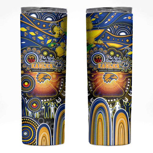 NAIDOC Week 2025 Eagles Football Skinny Tumbler Aboriginal Dot Painting