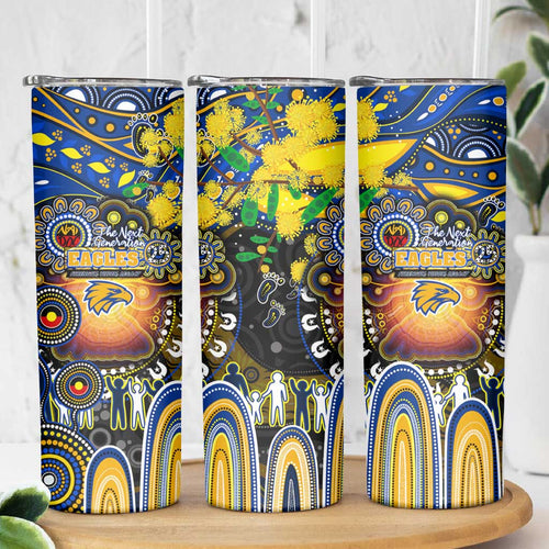 NAIDOC Week 2025 Eagles Football Skinny Tumbler Aboriginal Dot Painting