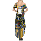 Personalised NAIDOC Week 2025 Eagles Football Summer Maxi Dress Aboriginal Dot Painting
