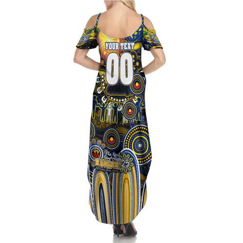 Personalised NAIDOC Week 2025 Eagles Football Summer Maxi Dress Aboriginal Dot Painting