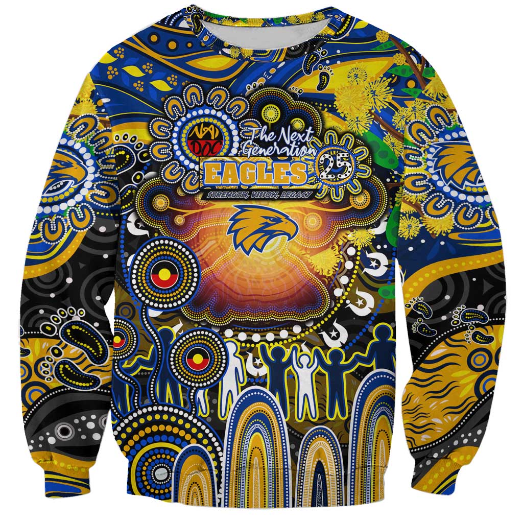 Personalised NAIDOC Week 2025 Eagles Football Sweatshirt Aboriginal Dot Painting