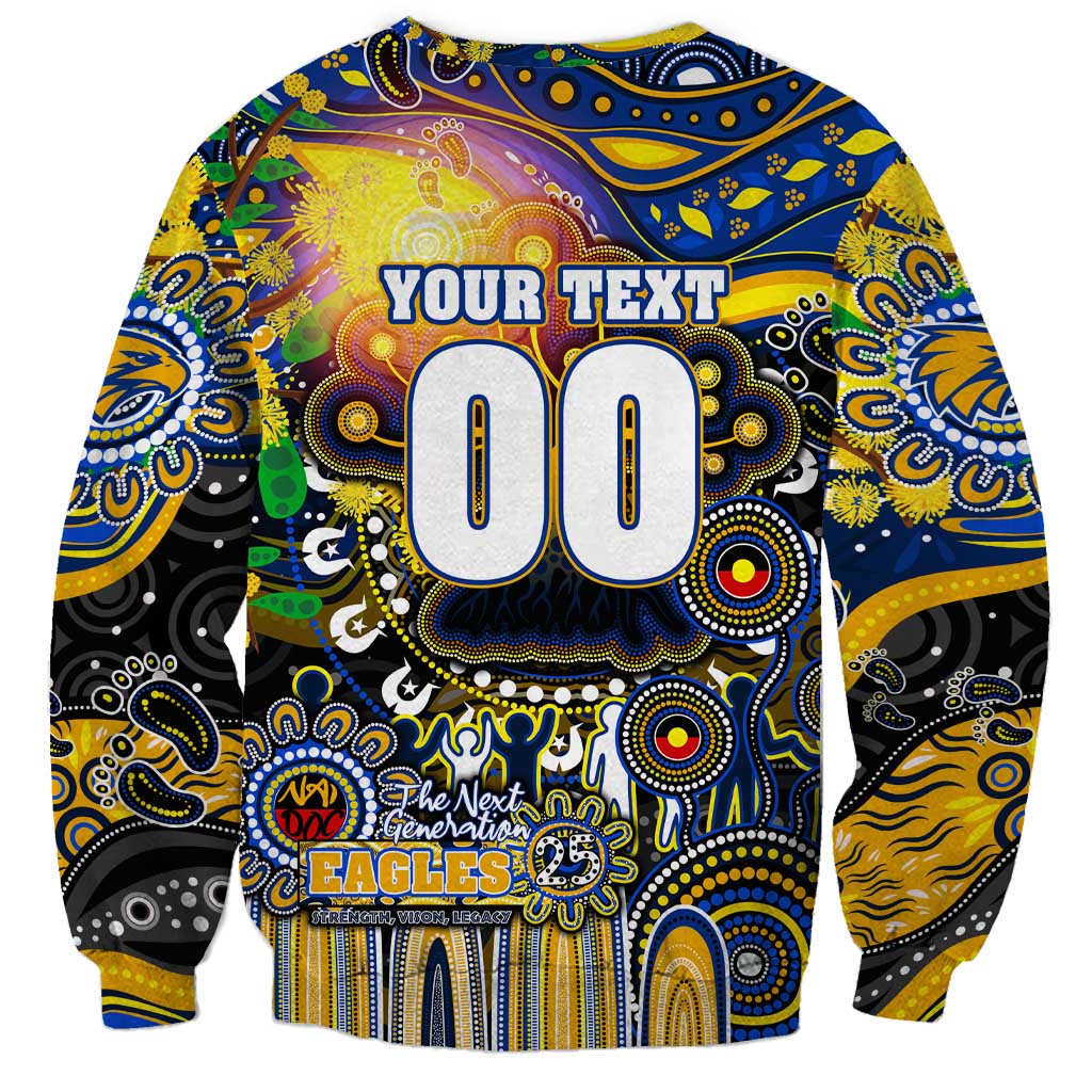 Personalised NAIDOC Week 2025 Eagles Football Sweatshirt Aboriginal Dot Painting
