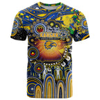 Personalised NAIDOC Week 2025 Eagles Football T Shirt Aboriginal Dot Painting
