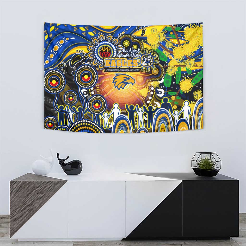 NAIDOC Week 2025 Eagles Football Tapestry Aboriginal Dot Painting
