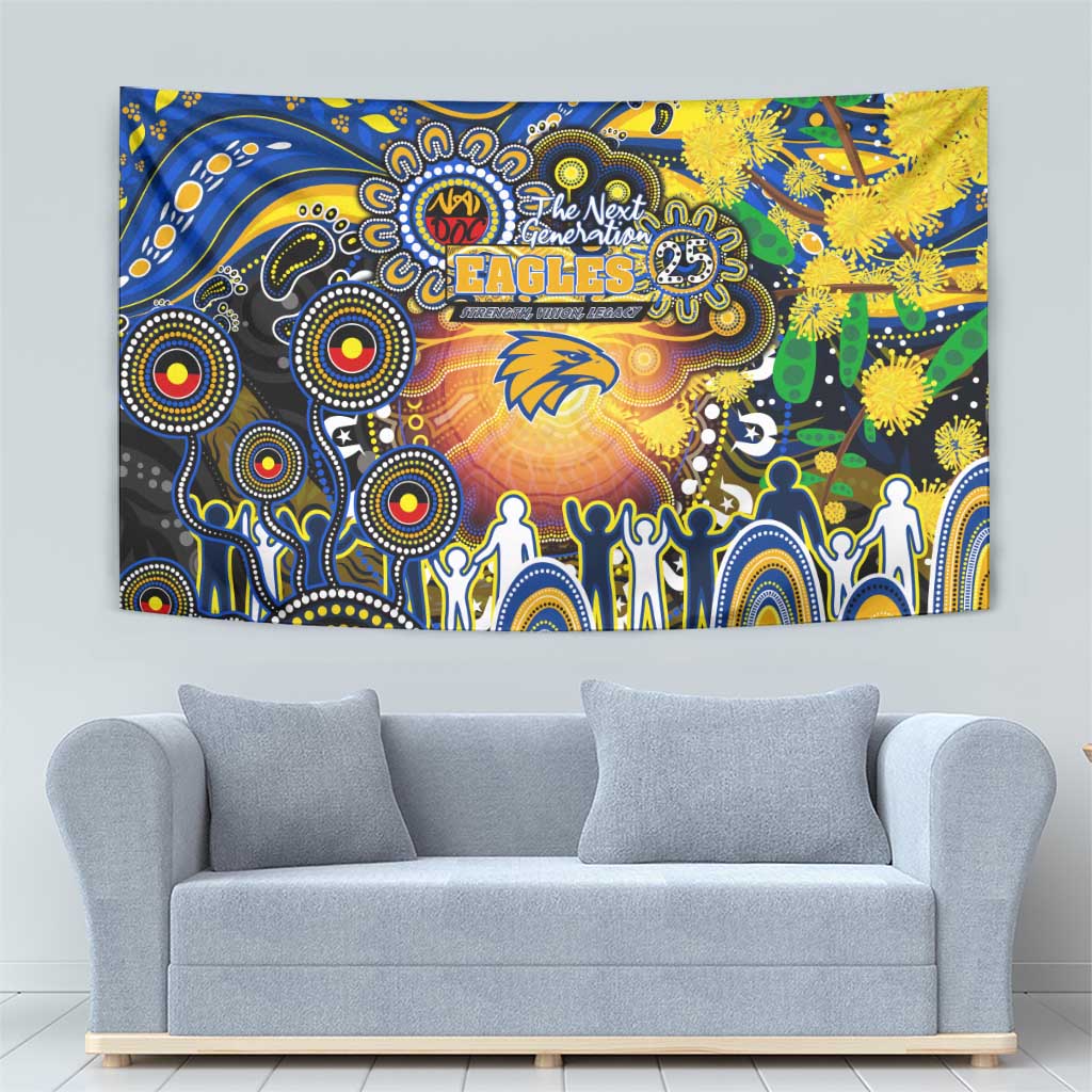 NAIDOC Week 2025 Eagles Football Tapestry Aboriginal Dot Painting