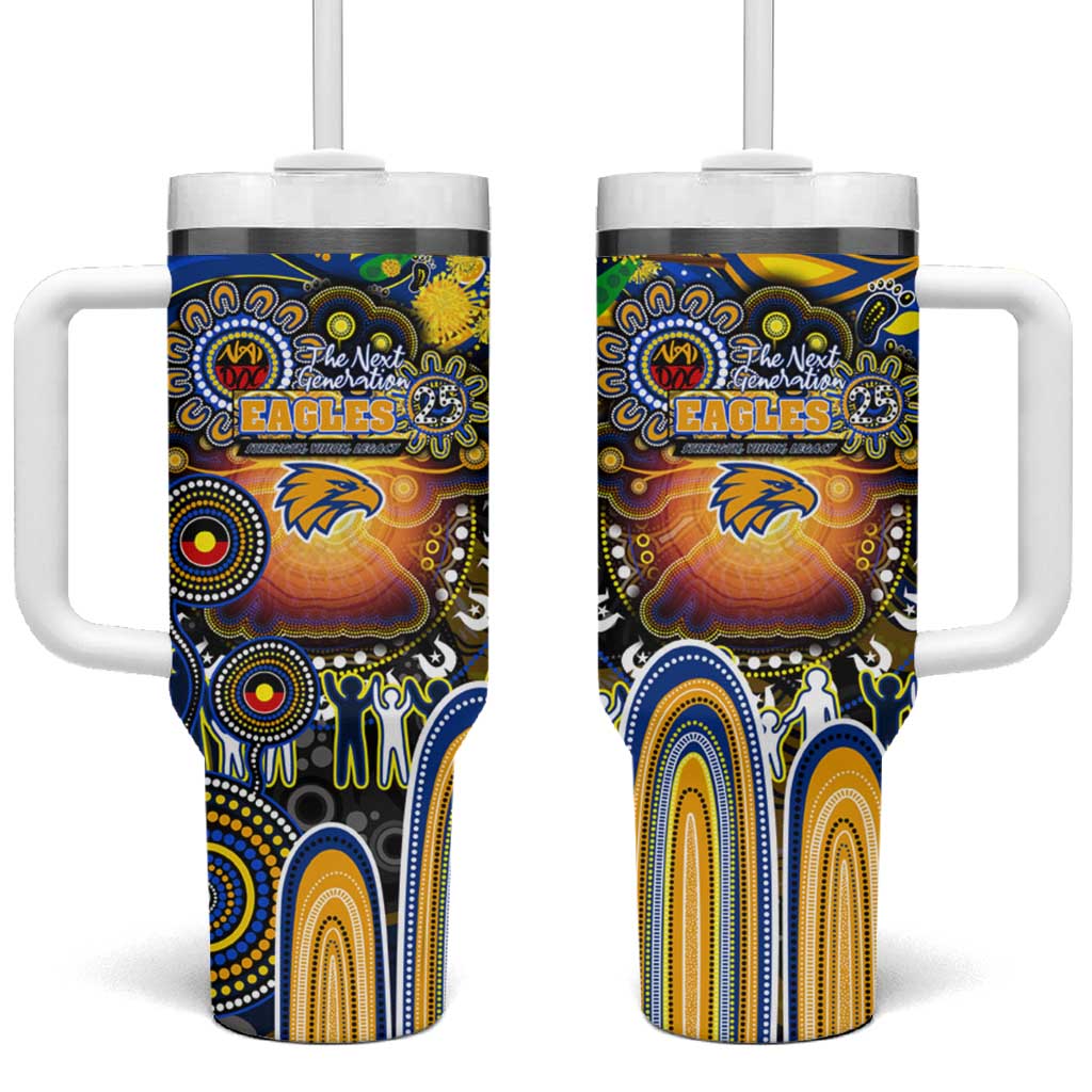 NAIDOC Week 2025 Eagles Football Tumbler With Handle Aboriginal Dot Painting